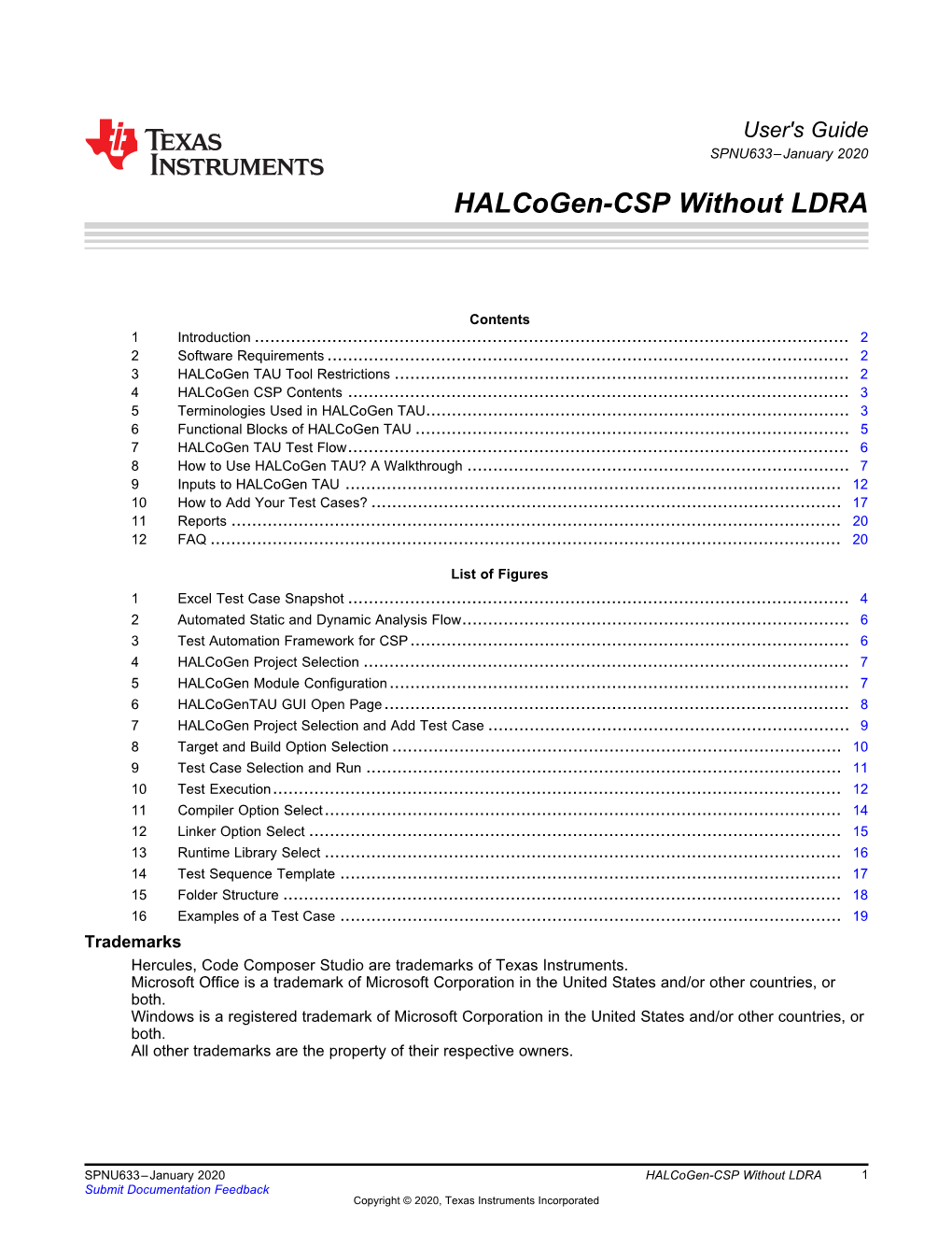 Halcogen-CSP Without LDRA User's Guide (Pdf