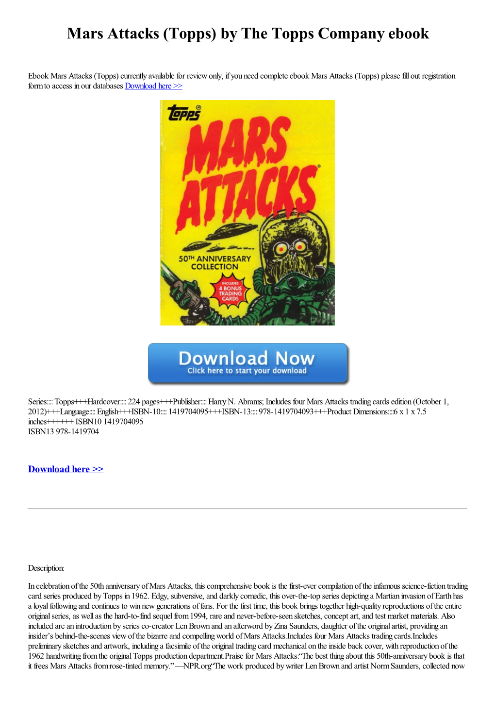Mars Attacks (Topps) by the Topps Company Ebook