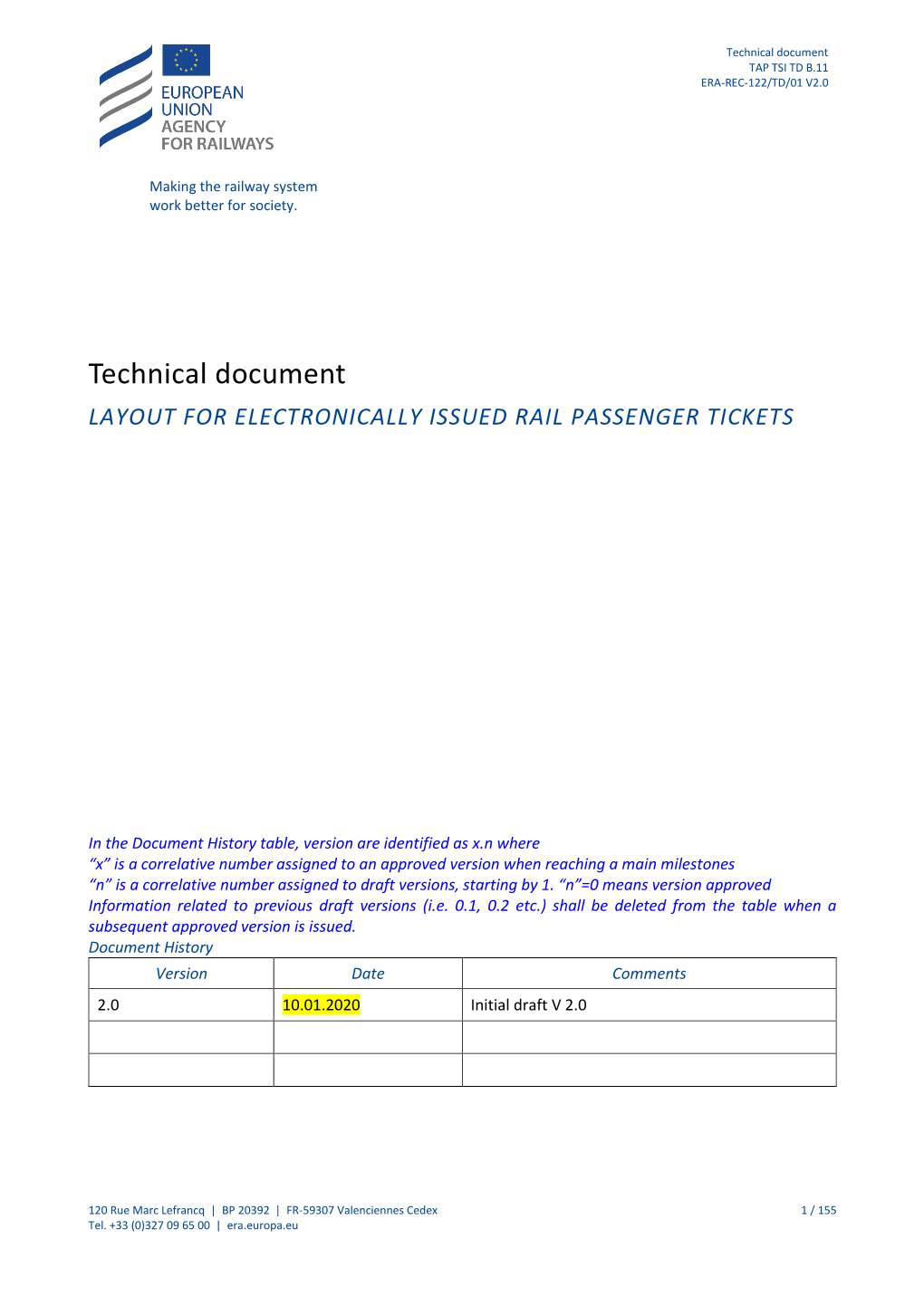 Recommendation on TAP TSI Revision