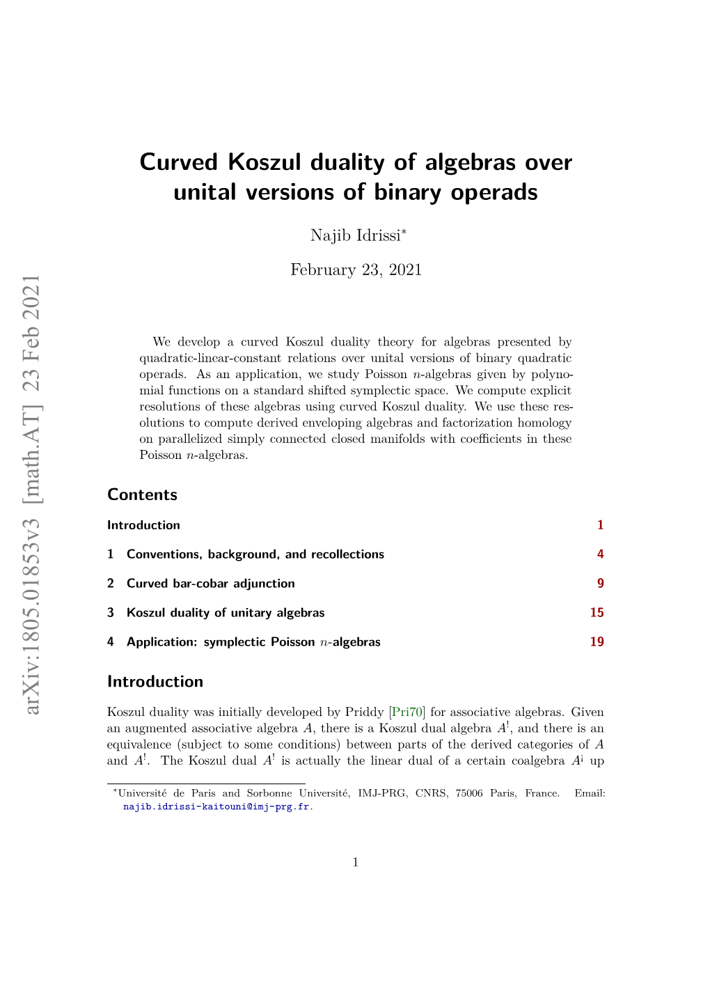 Curved Koszul Duality of Algebras Over Unital Versions of Binary