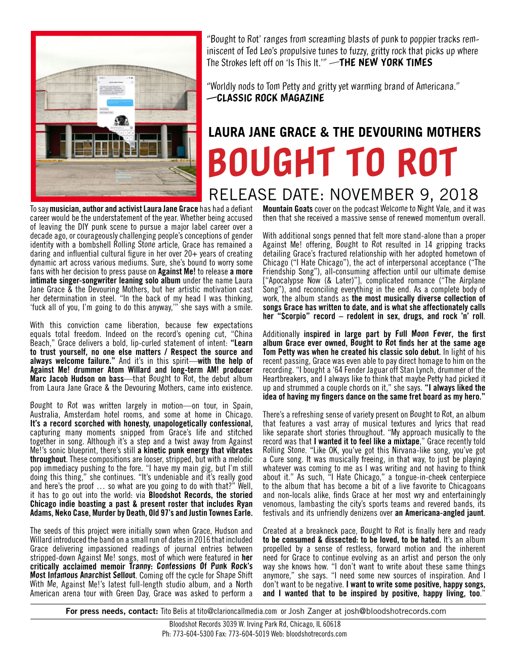 Bought to Rot Press Release