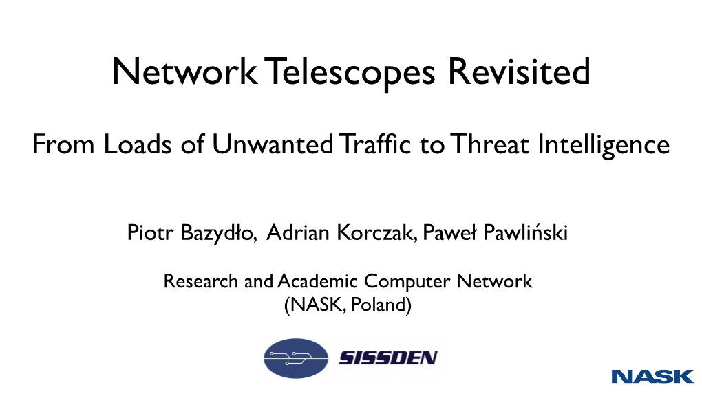 Network Telescopes Revisited