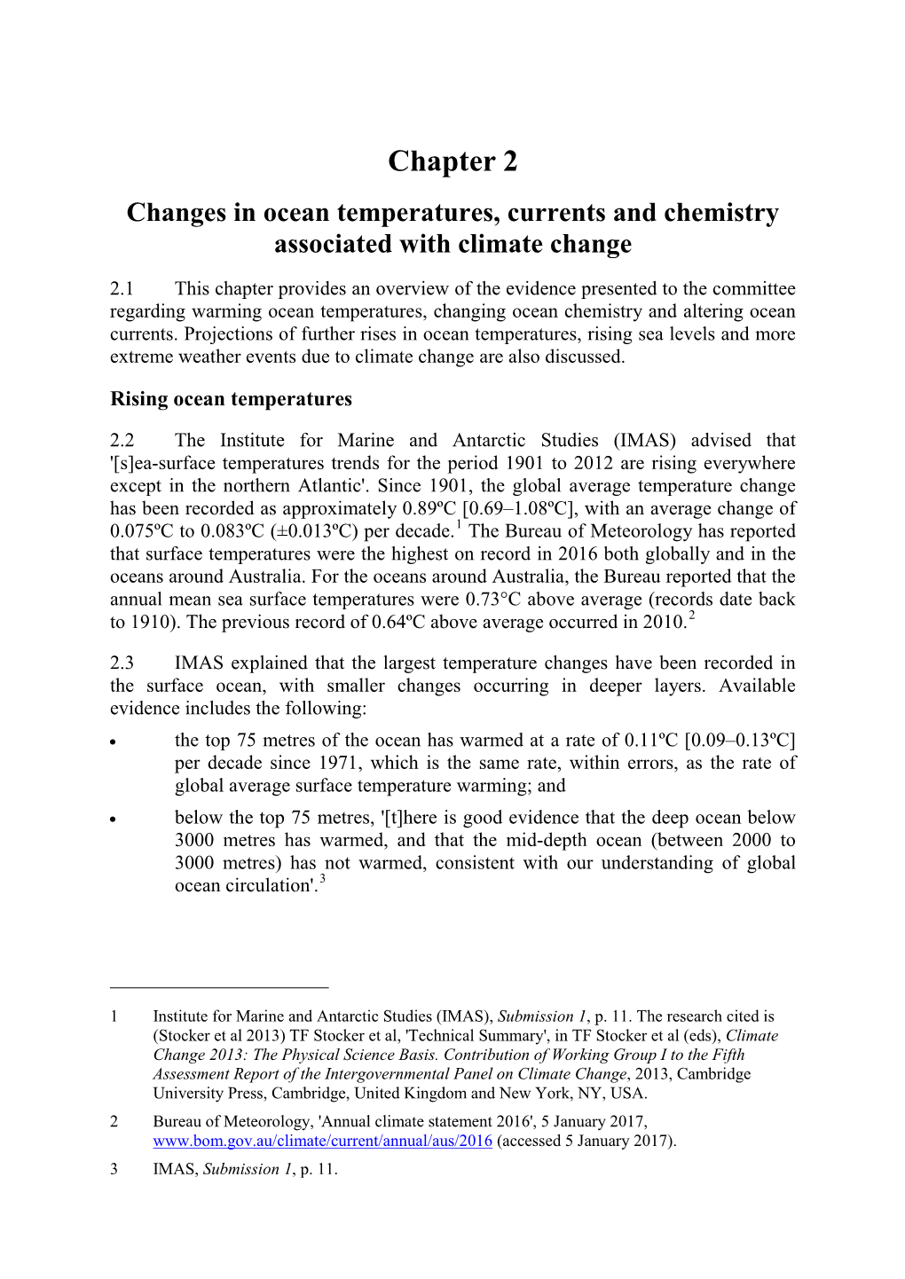 The Impacts of Climate Change on Marine Fisheries and Biodiversity