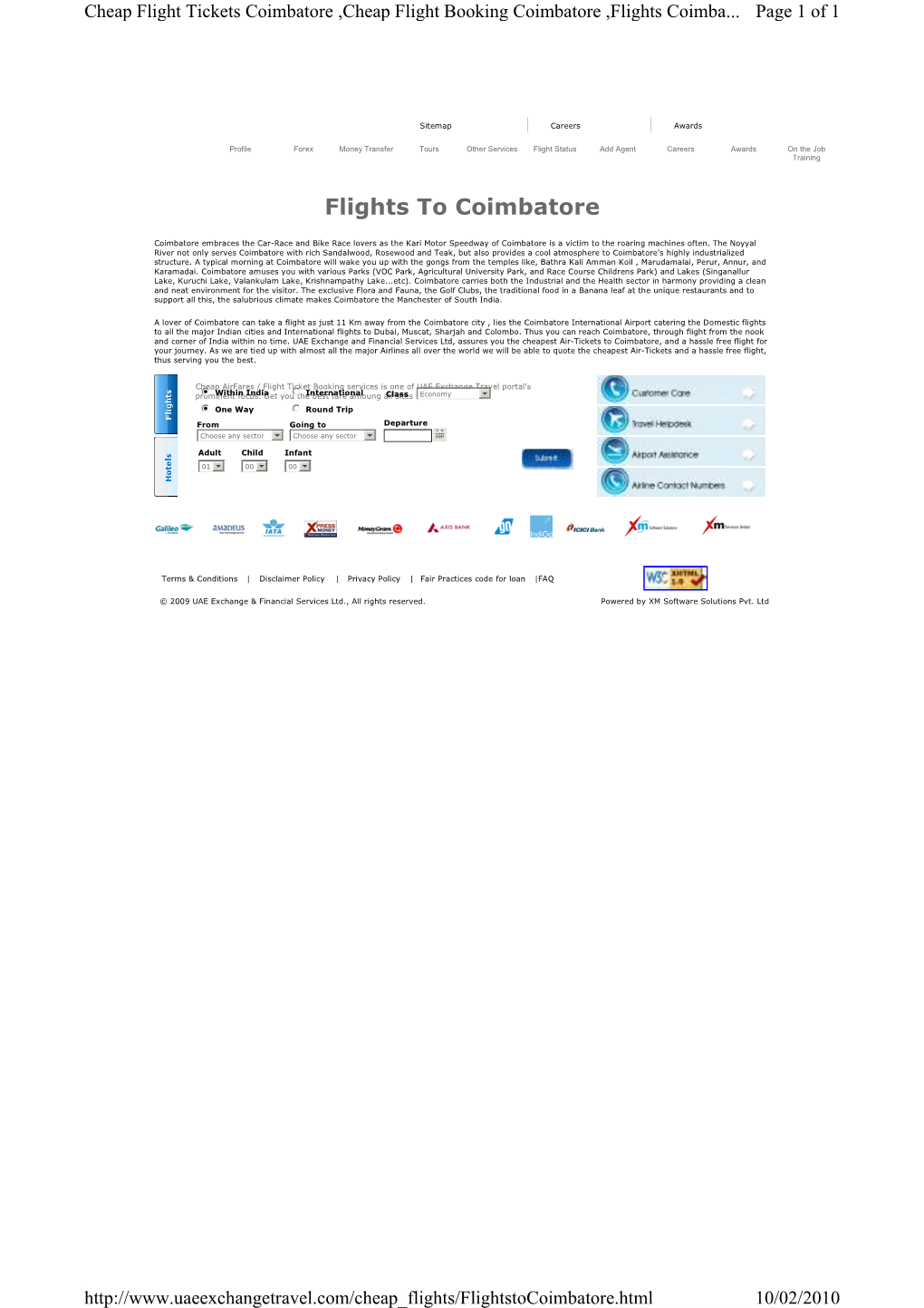 Flights to Coimbatore