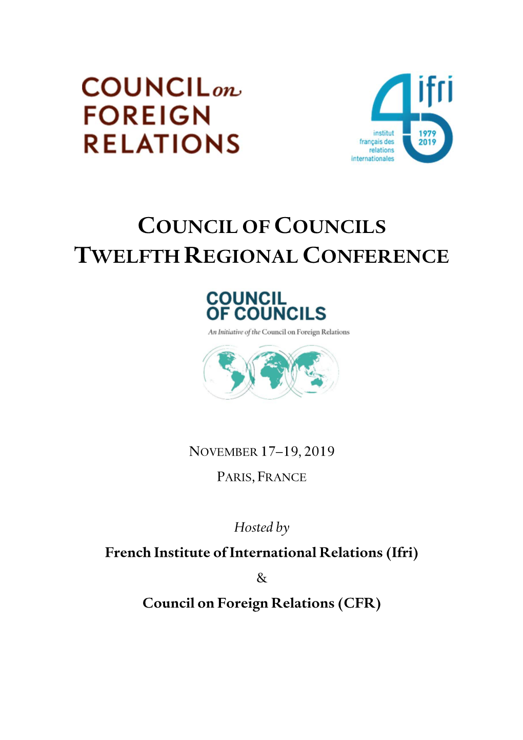 Council of Councils Twelfth Regional Conference