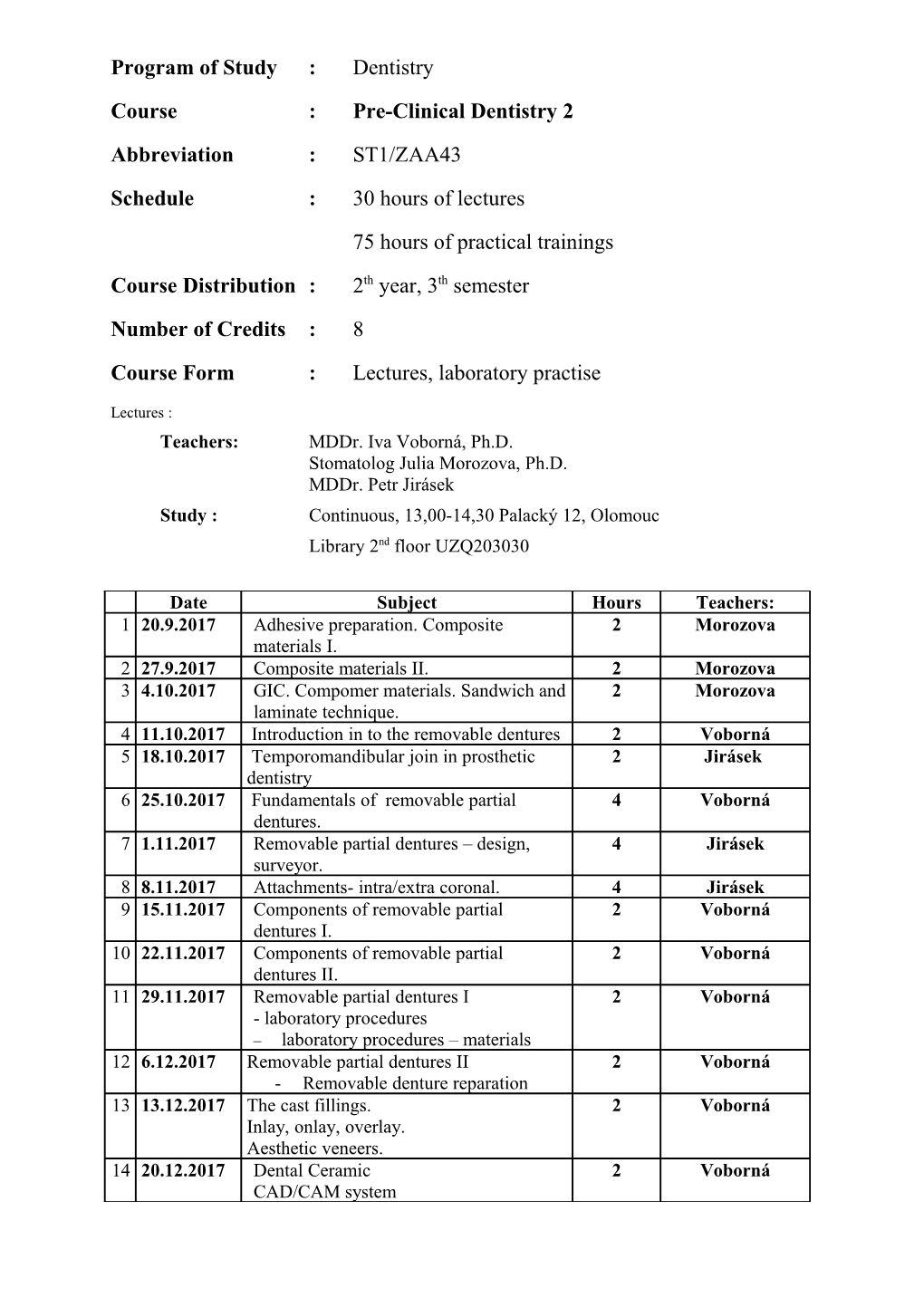 Pre-Clinical Dentistry 2