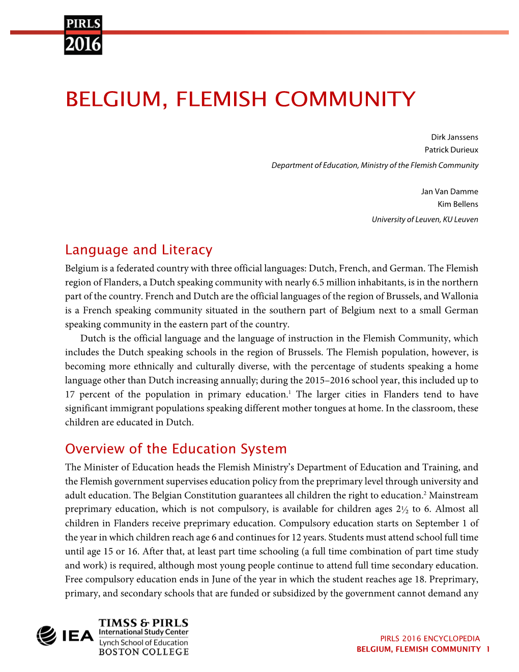 Belgium, Flemish Community