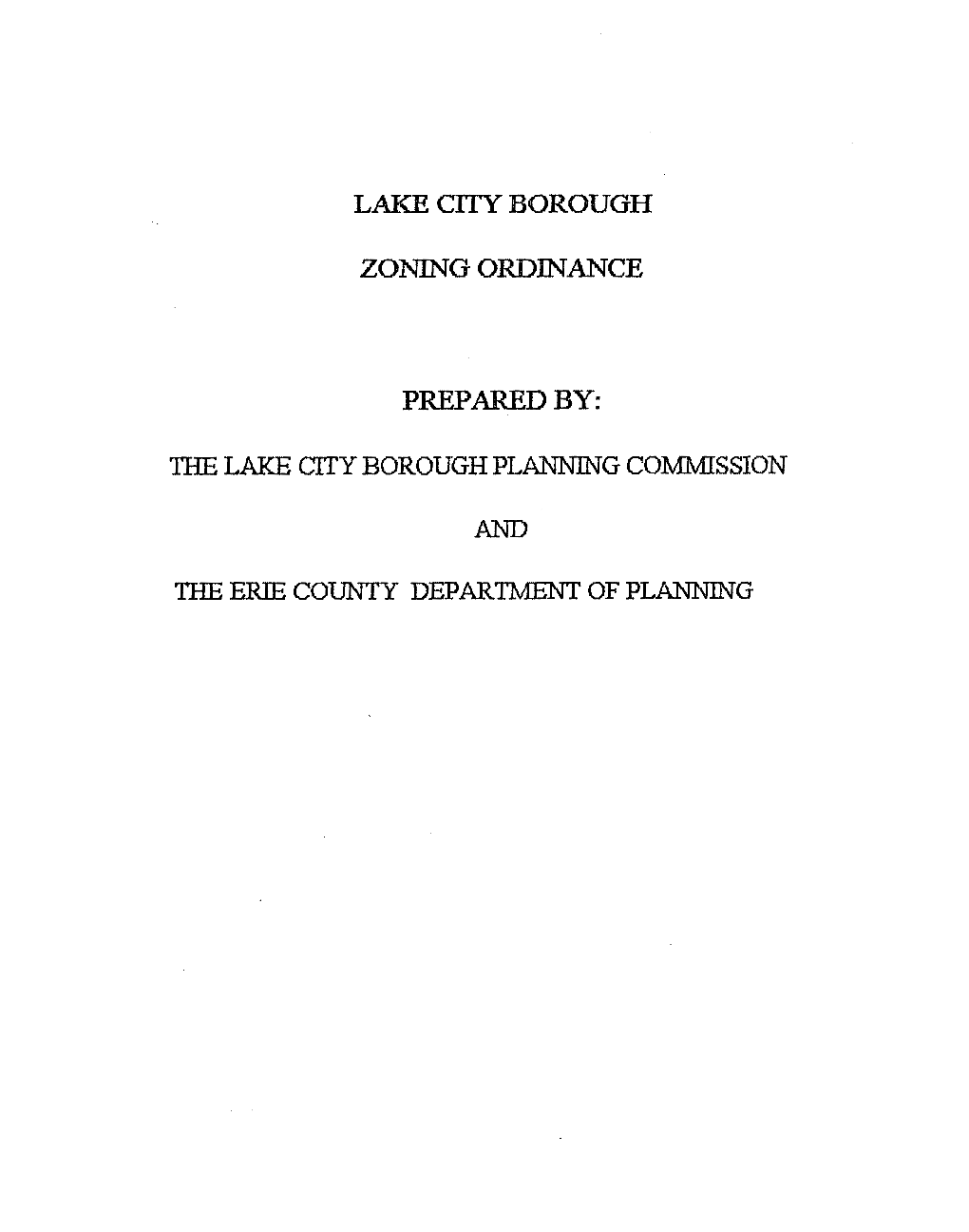 Twe Lax23 City Borough Plan”G Commission the Erie