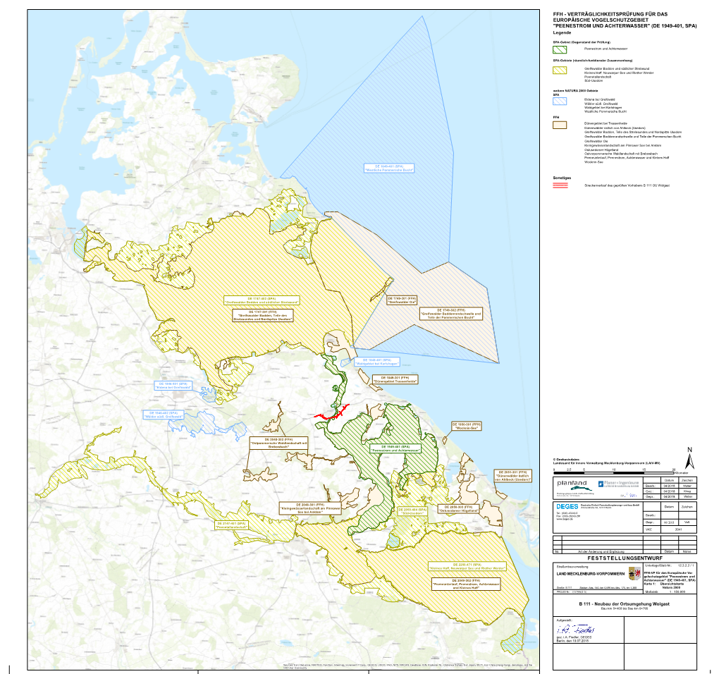 FFH - VERTRÄGLICHKEITSPRÜFUNG FÜR DAS EUROPÄISCHE VOGELSCHUTZGEBIET "PEENESTROM UND ACHTERWASSER" (DE 1949-401, SPA) Legende