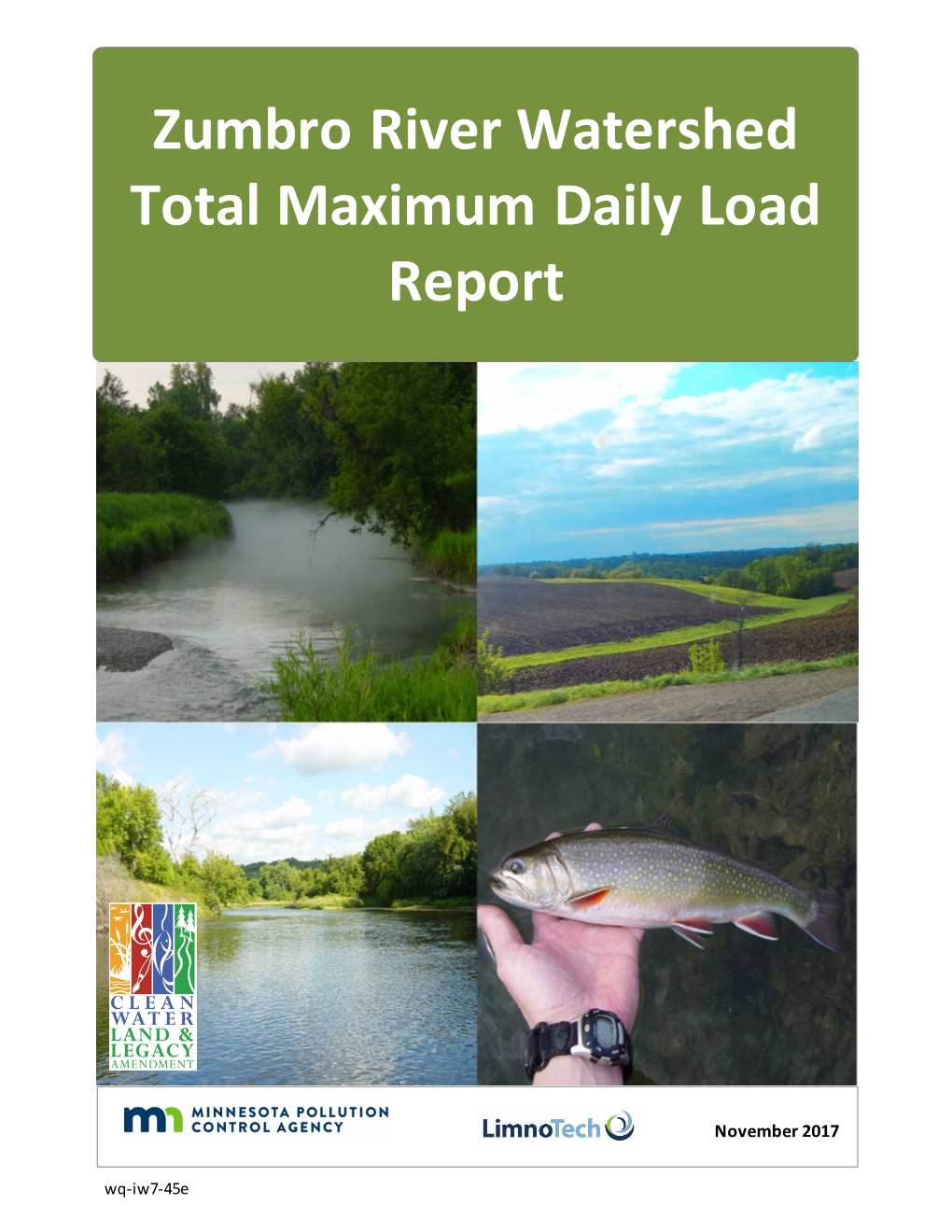 Zumbro River Watershed TMDL Report