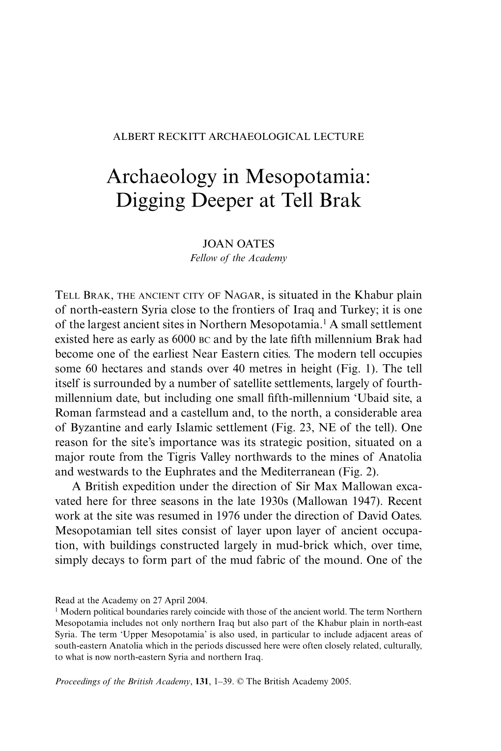 Archaeology in Mesopotamia: Digging Deeper at Tell Brak