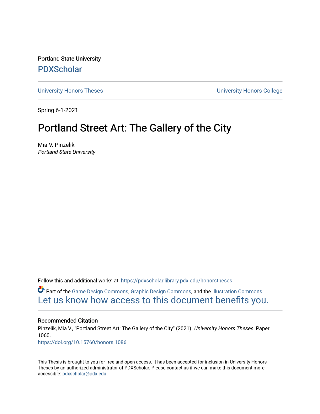Portland Street Art: the Gallery of the City