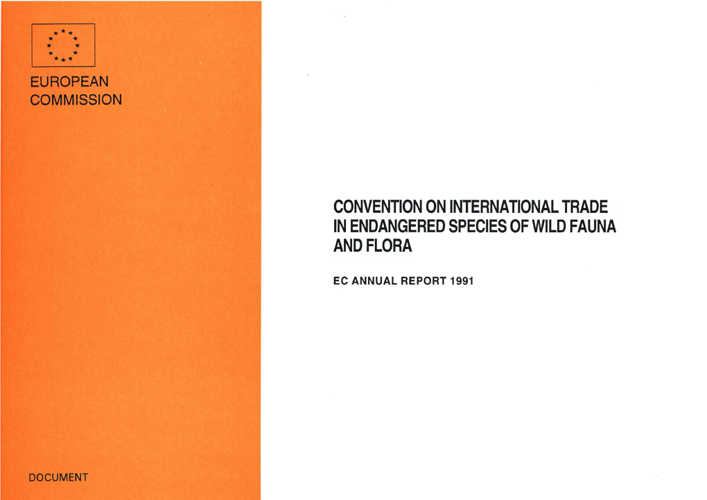 Convention on International Trade in Endangered Species of Wild Fauna and Flora