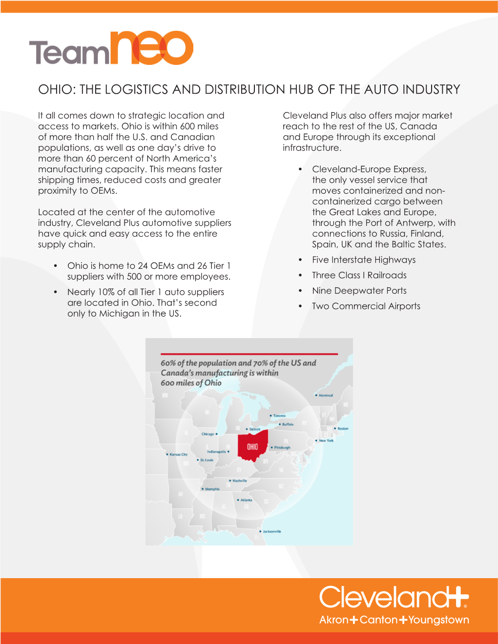 Ohio: the Logistics and Distribution Hub of the Auto Industry