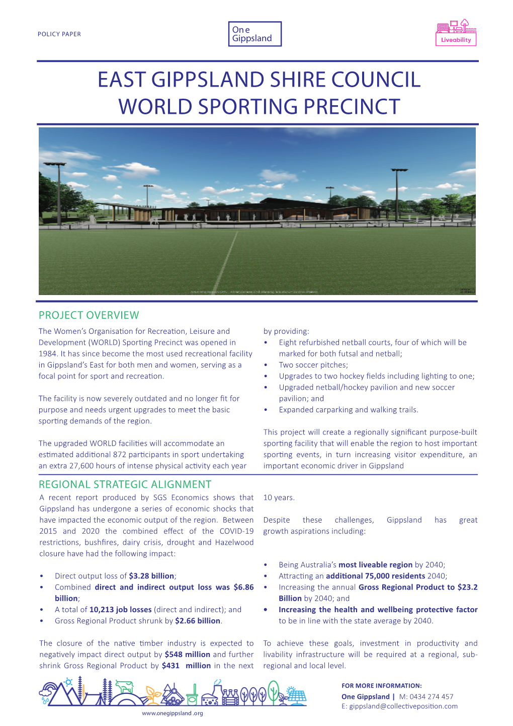 East Gippsland Shire Council World Sporting Precinct