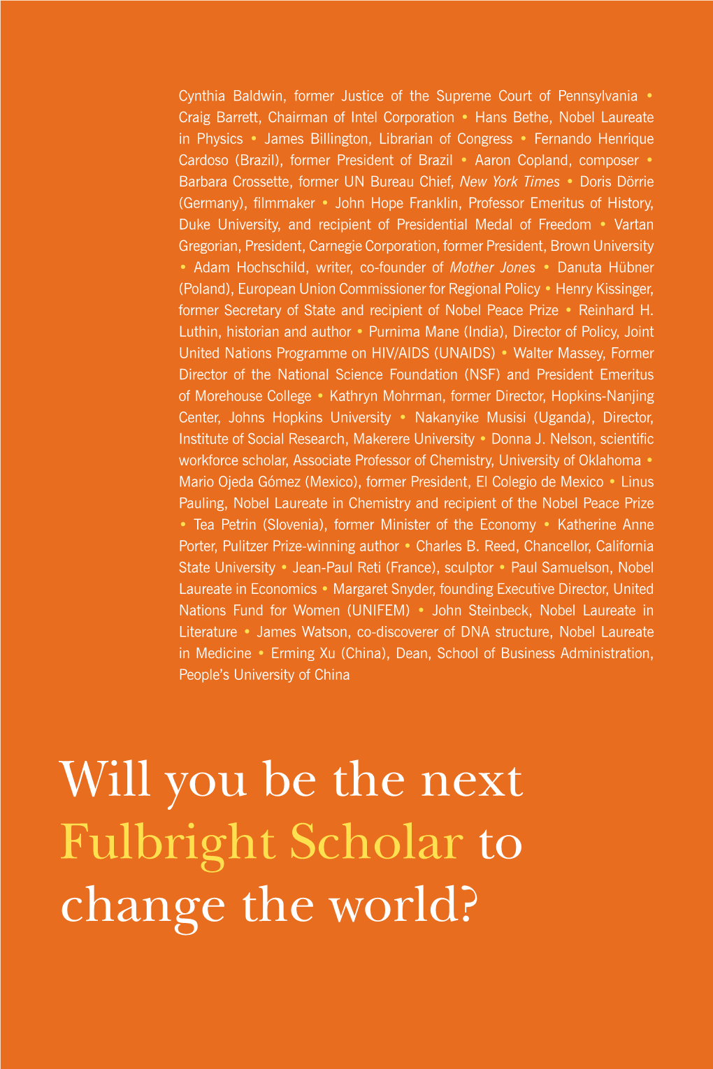 Will You Be the Next Fulbright Scholar to Change the World?