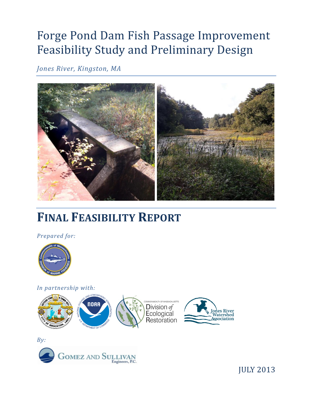 Forge Pond Dam Fish Passage Improvement Feasibility Study and Preliminary Design