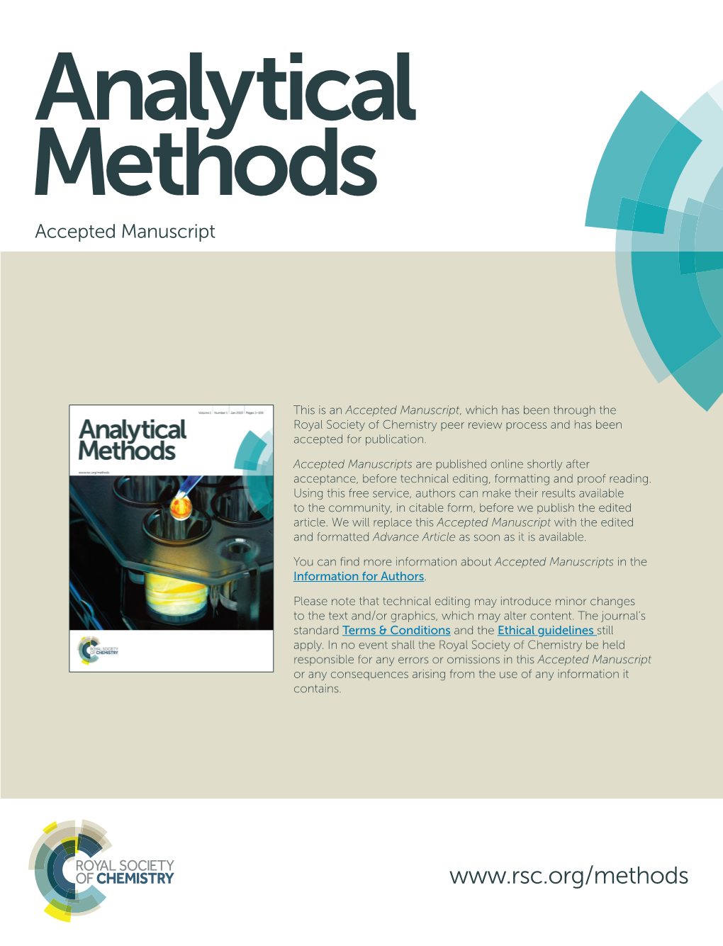 Analytical Methods Accepted Manuscript