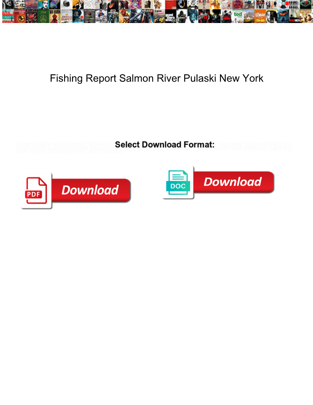 Fishing Report Salmon River Pulaski New York