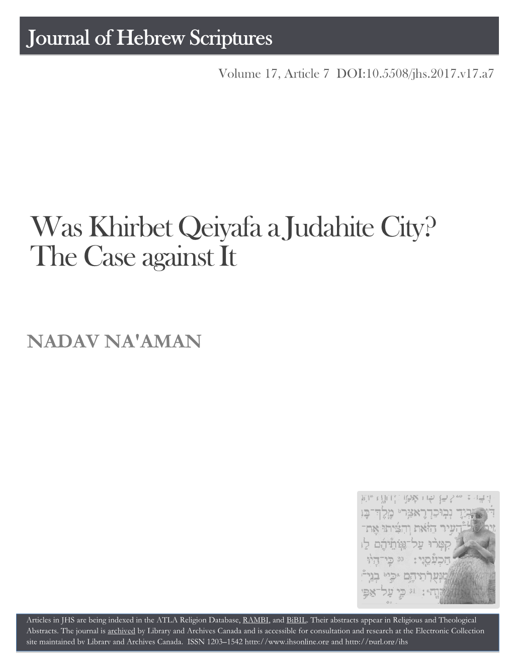 Was Khirbet Qeiyafa a Judahite City? the Case Against It