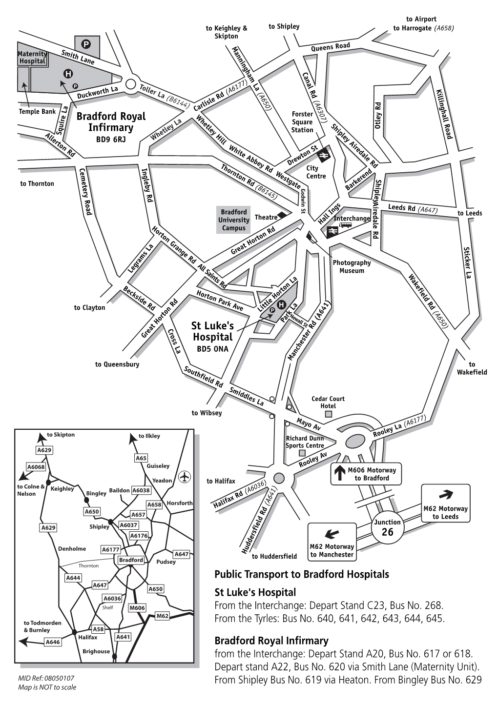 Bradford Royal Infirmary Brighouse from the Interchange: Depart Stand A20, Bus No