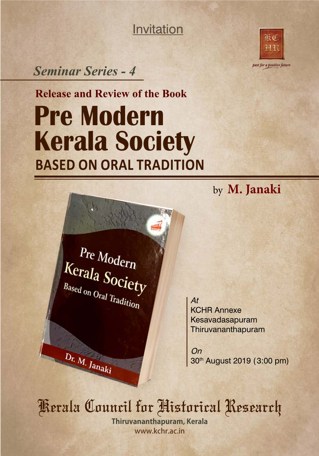 Pre Modern Kerala Society BASED on ORAL TRADITION by M