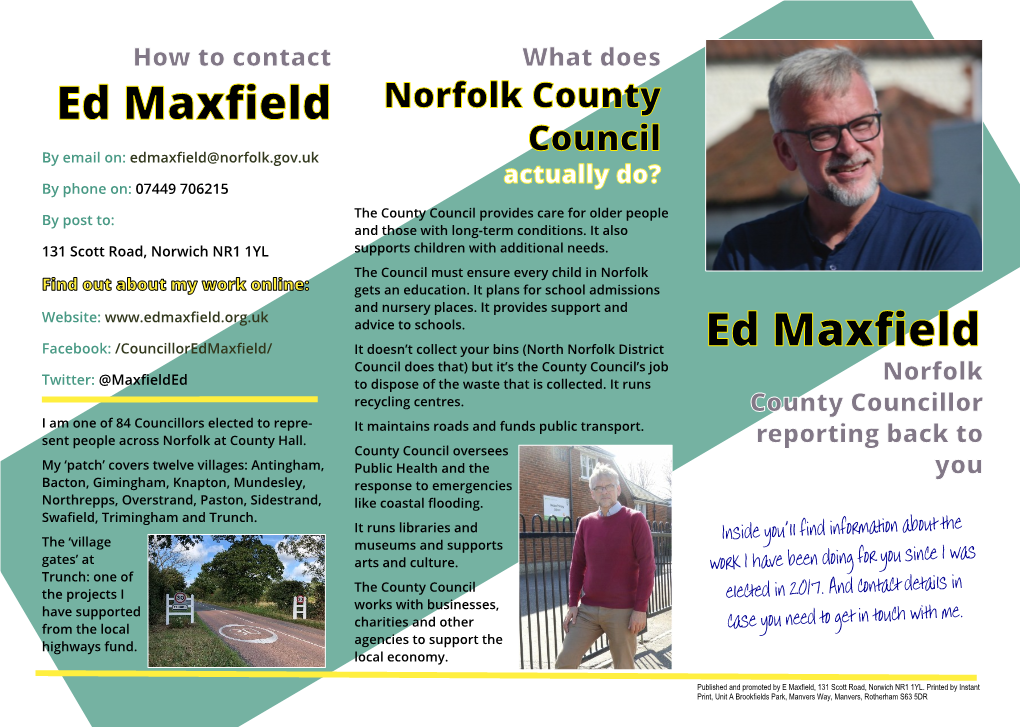 County Council Report Leaflet