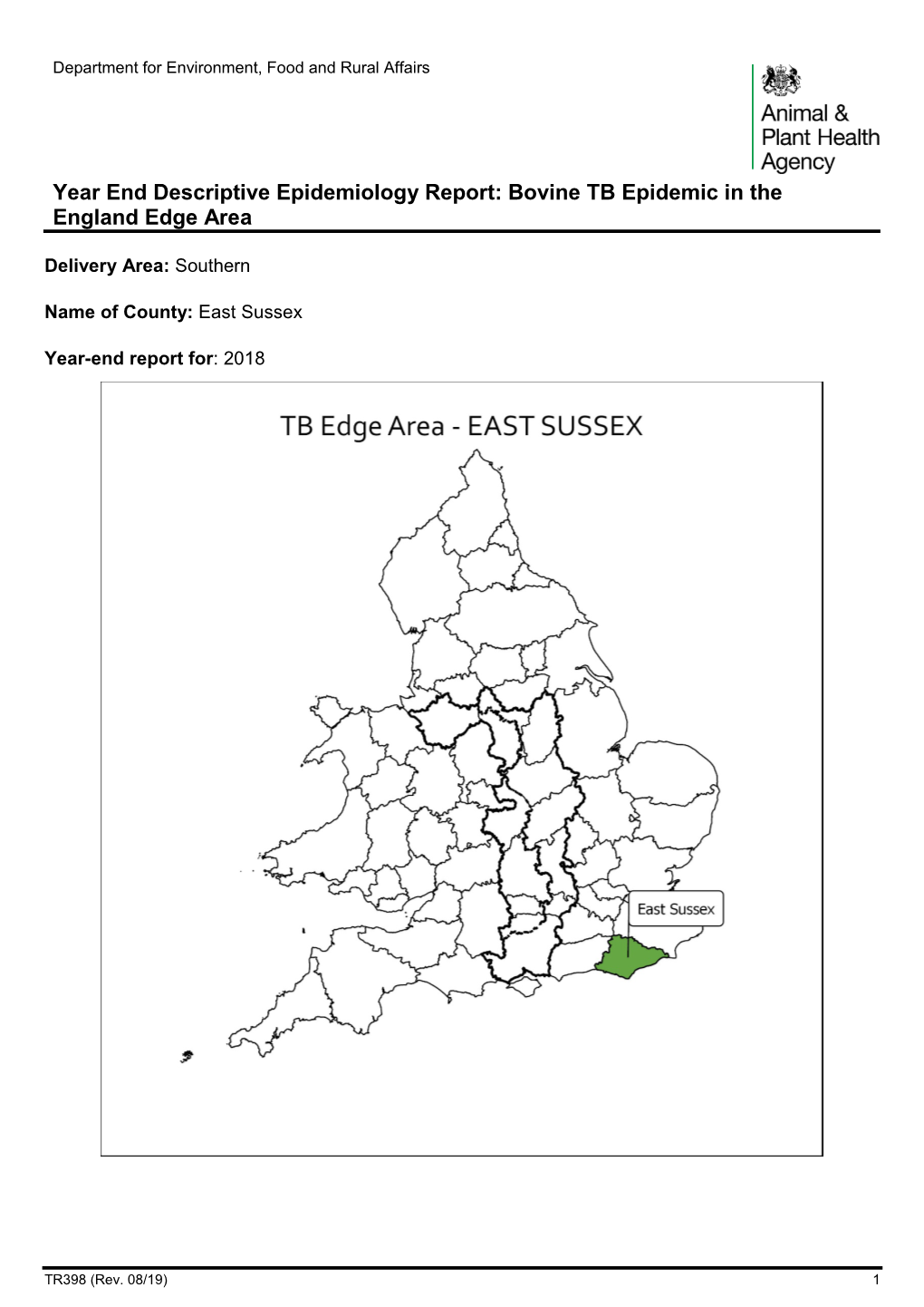 East Sussex (Edge Area) Year-End Report 2018