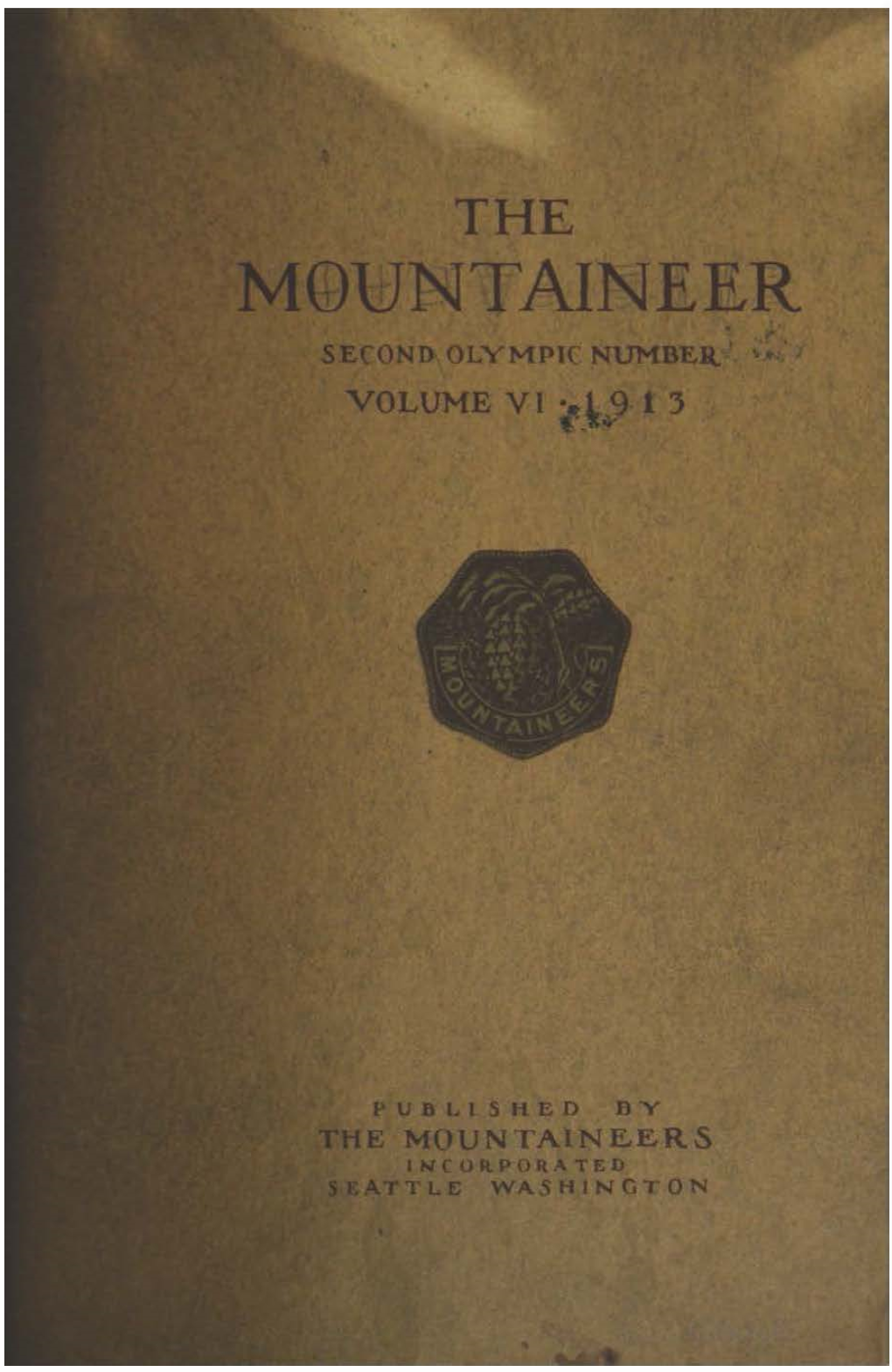 1913 the Mountaineers L•T•Rlfr•U'