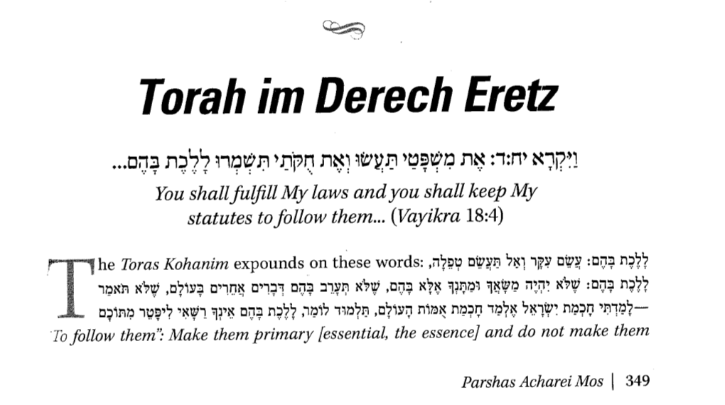 Torah Im Derech Eretz