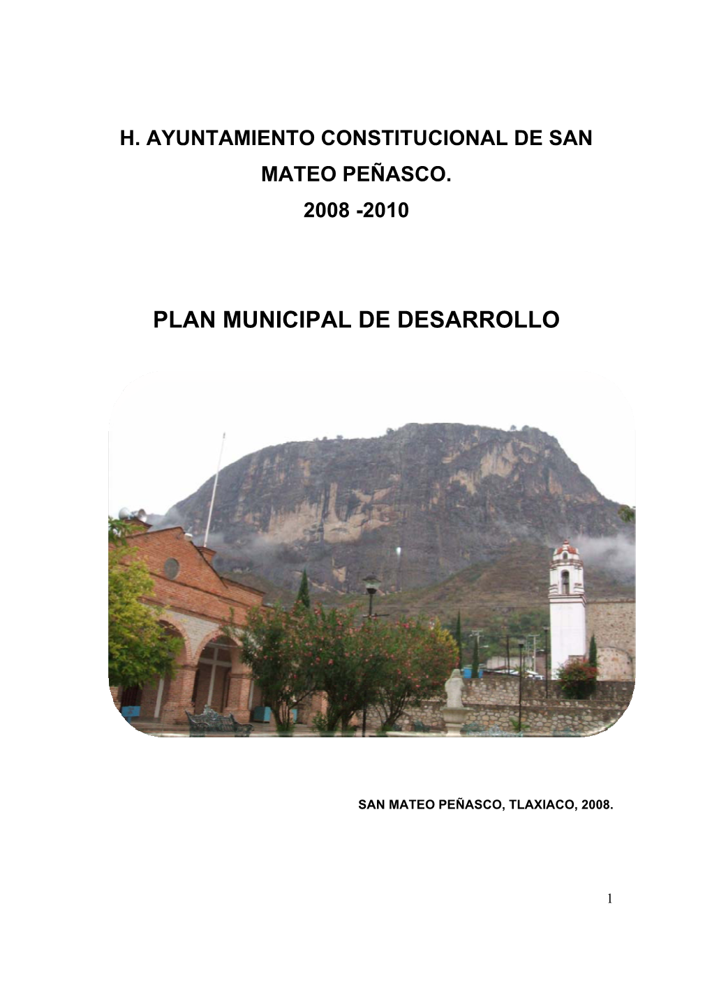 Plan Municipal De Desarrollo