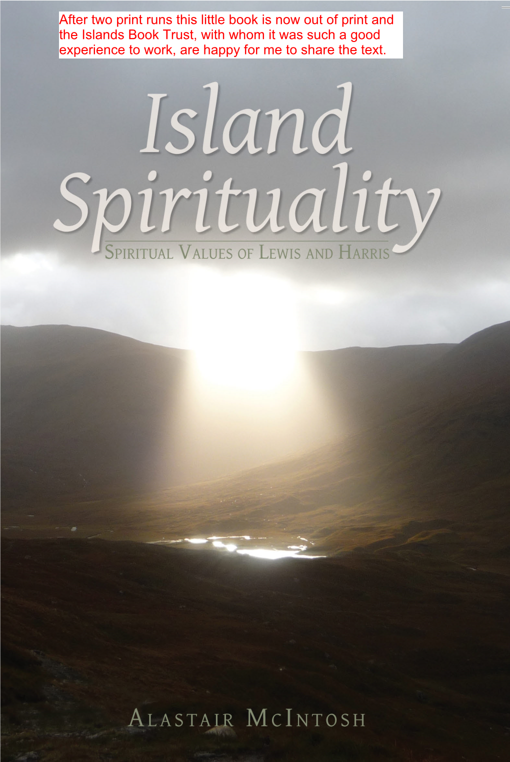 Island Spirituality: Spiritual Values of Lewis and Harris