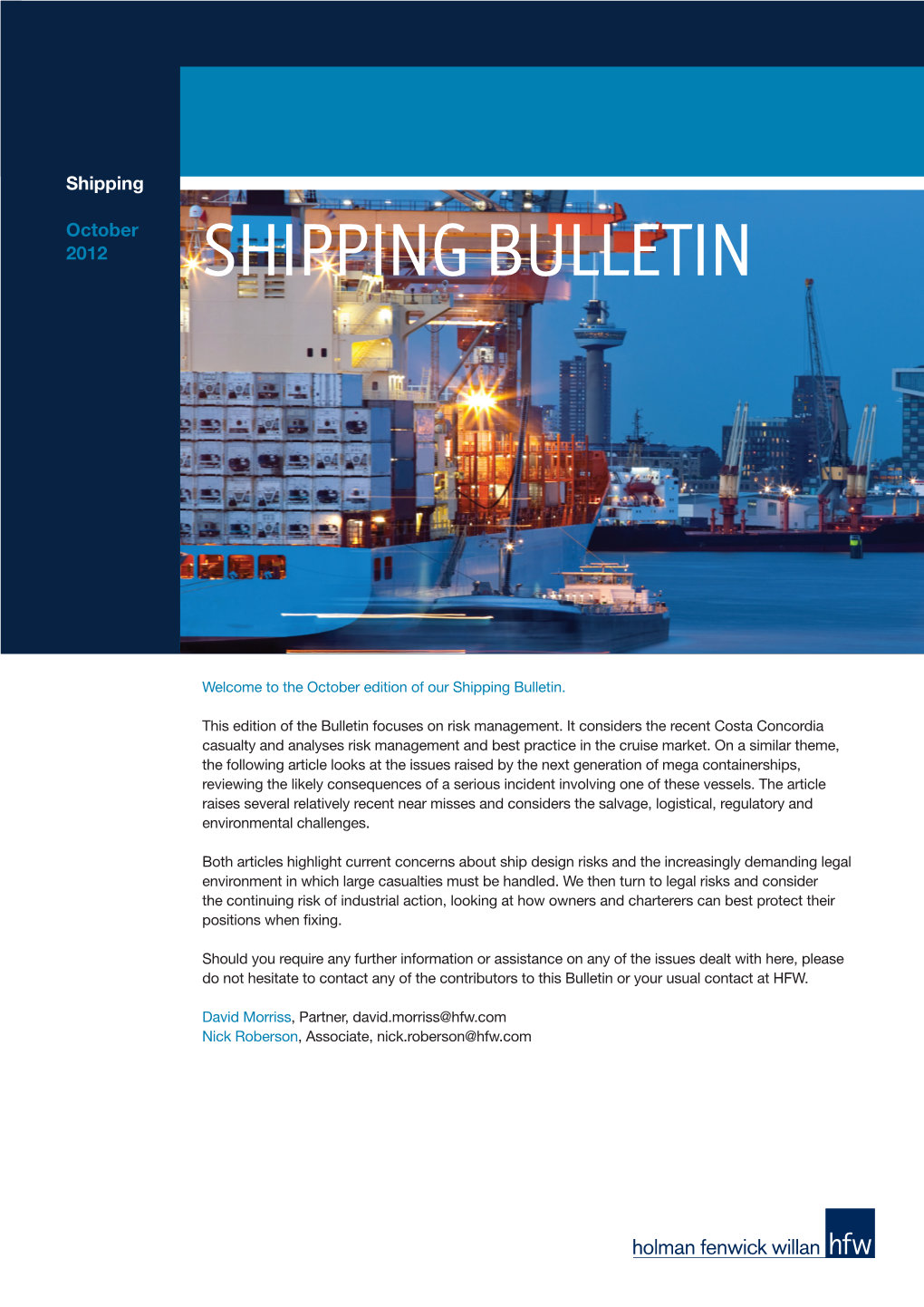 Shipping Bulletin