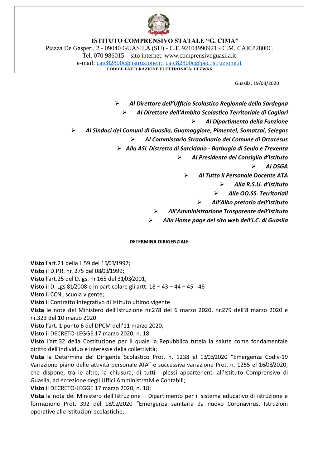 FIRMATO Determina DS 19 Marzo 2020 (1).Pdf