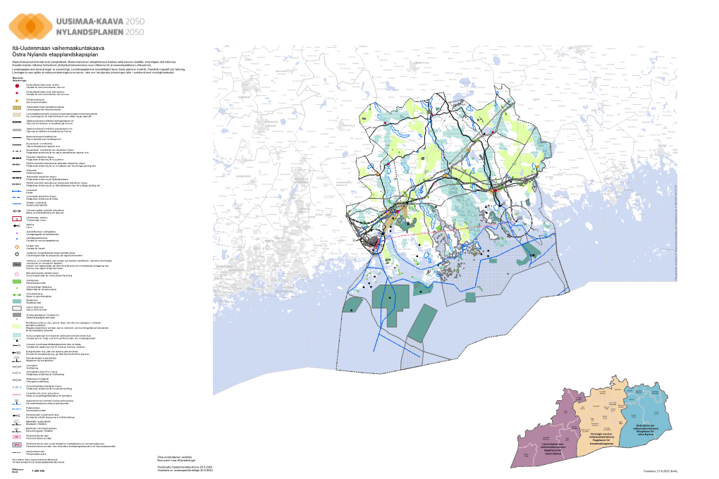 Kartta, Itä-Uudenmaan Vaihemaakuntakaava