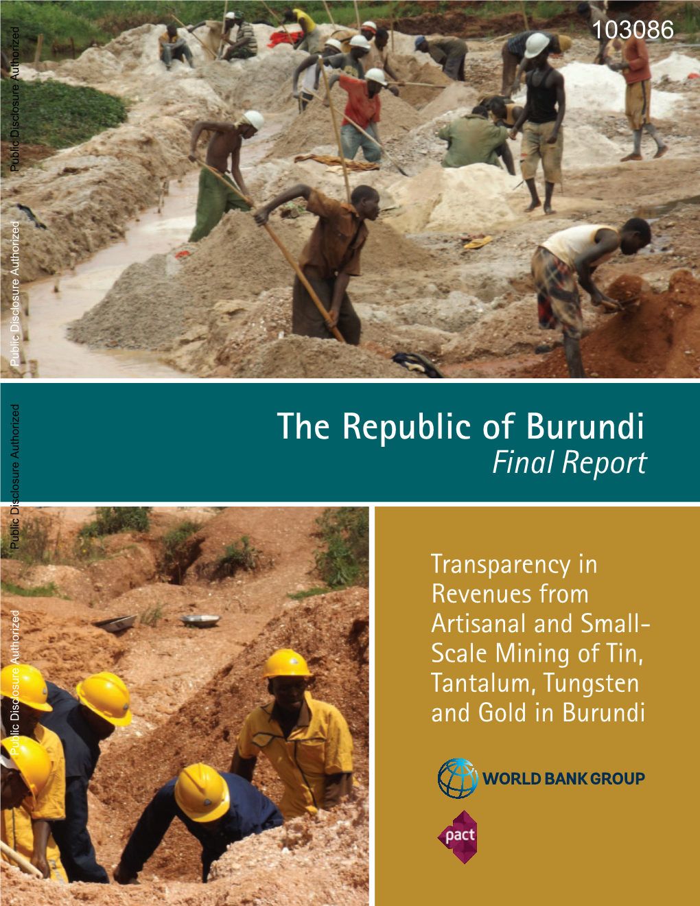 Transparency in Revenues from Artisanal and Small-Scale Mining of Tin, Tantalum, Tungsten and Gold in Burundi