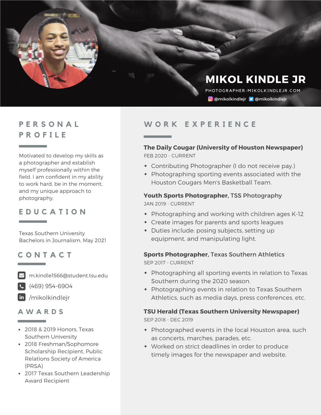 Mikol Kindle Jr Resume