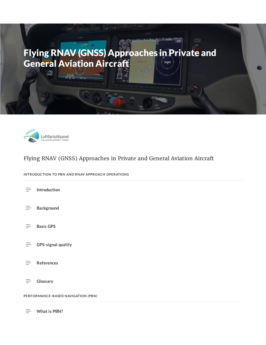 GNSS) Approaches in Private and General Aviation Aircraft