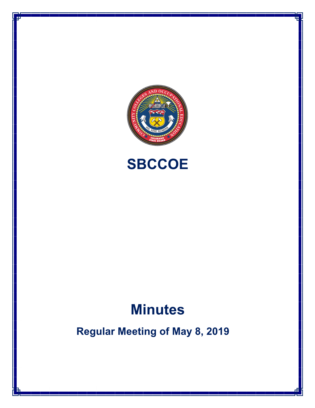 SBCCOE Minutes