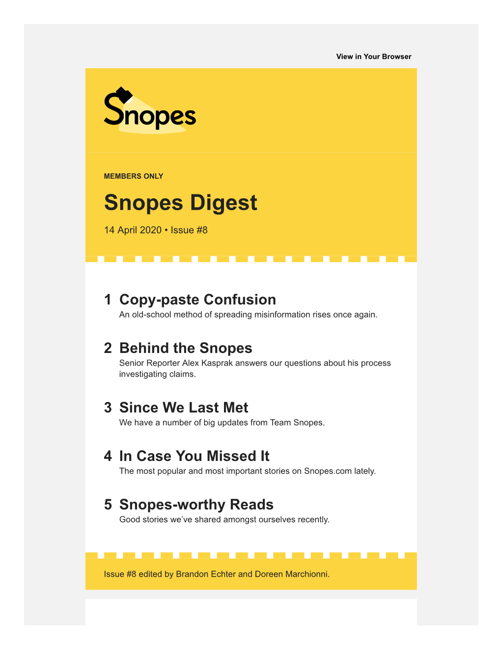 Snopes Digest