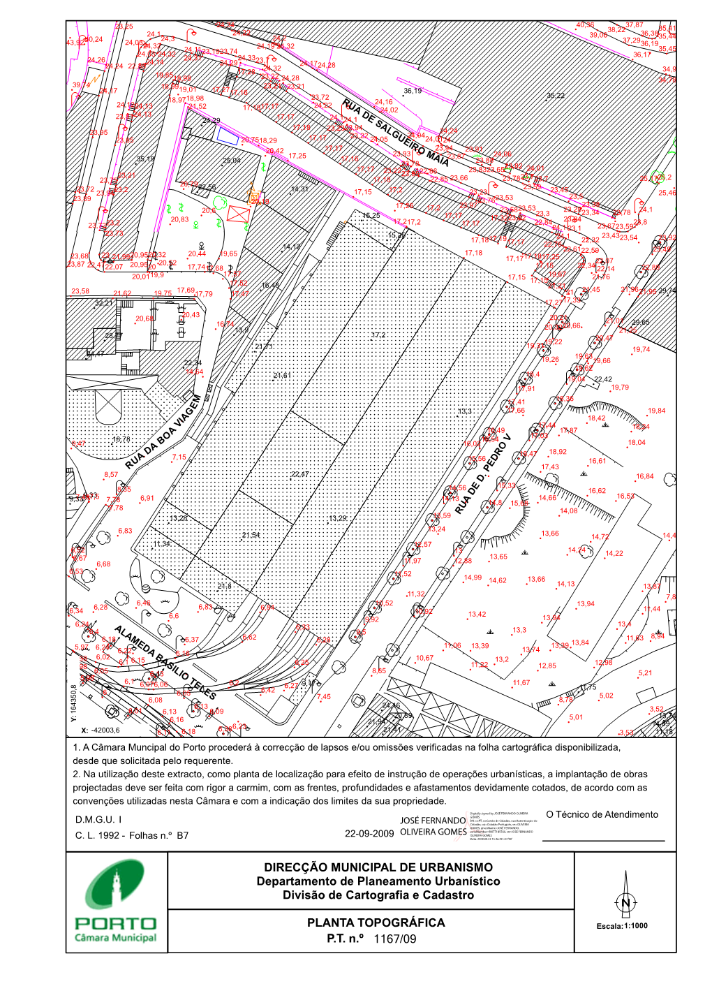 DIRECÇÃO MUNICIPAL DE URBANISMO Departamento De Planeamento Urbanístico Divisão De Cartografia E Cadastro