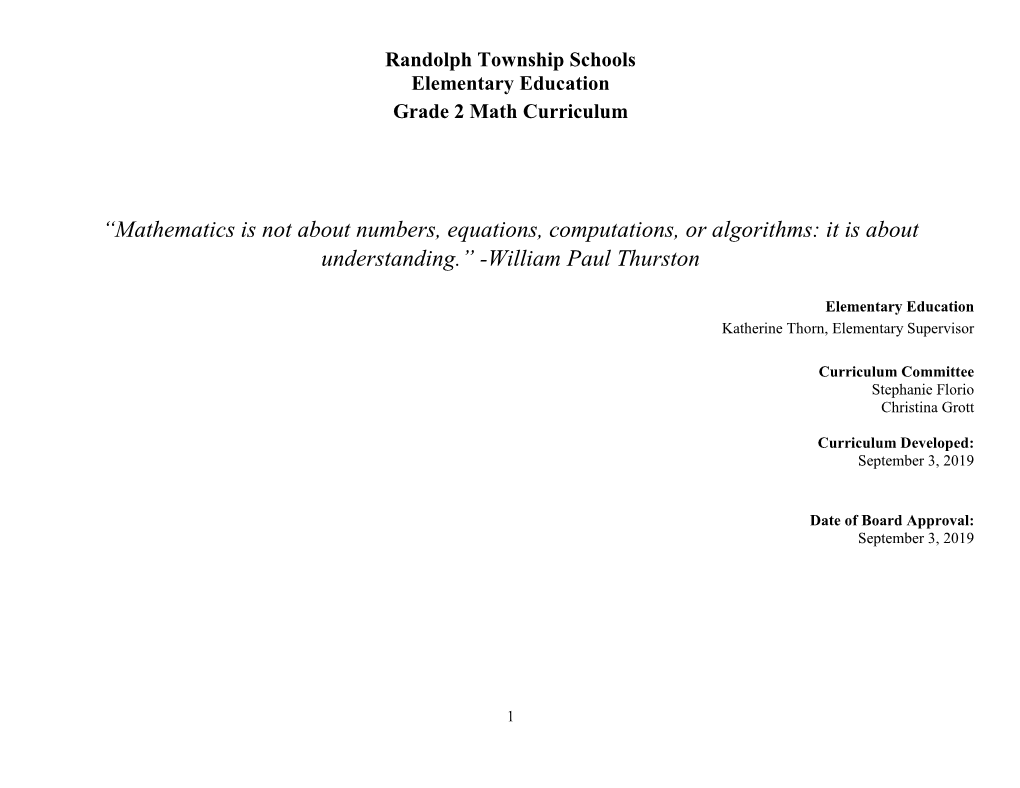 2Nd Grade: • Module 2: Building Understanding and Fluency of Basic Math Facts