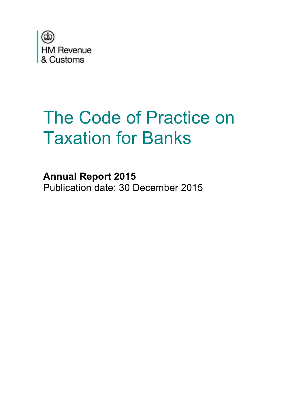 The Code of Practice on Taxation for Banks