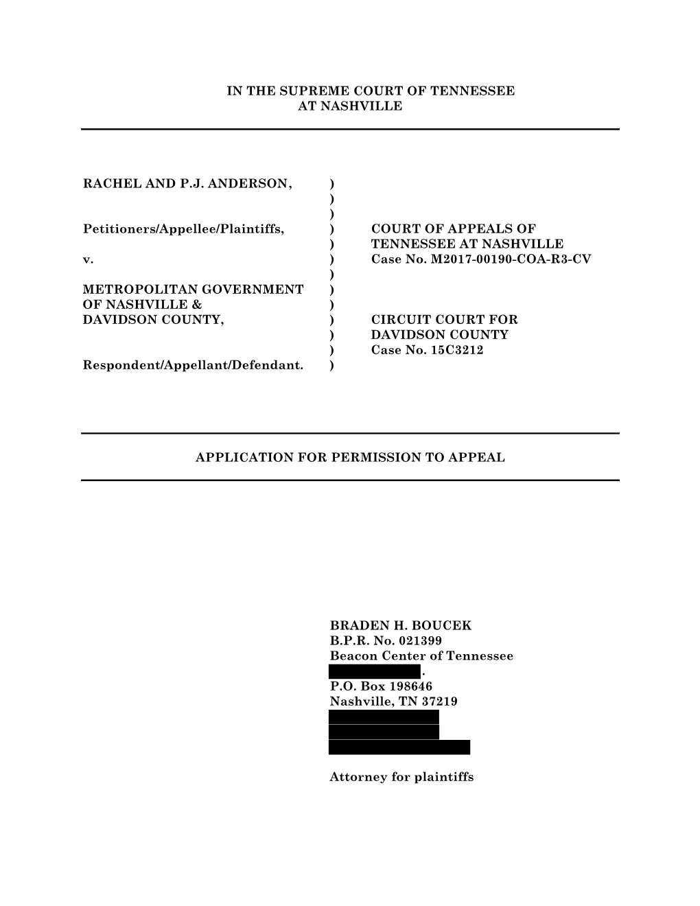 Anderson's Rule 11 Application