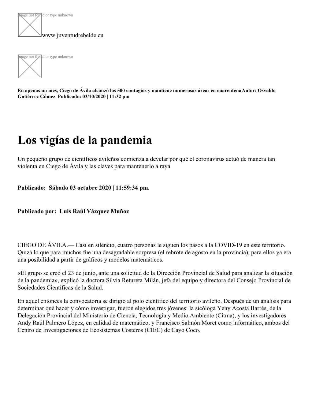 Los Vigías De La Pandemia