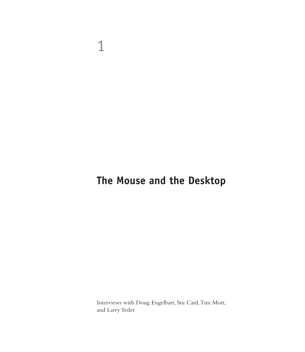 The Mouse and the Desktop