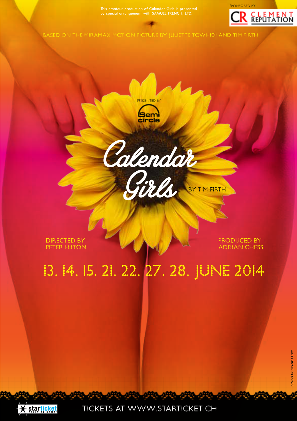 Calendar Girls” Is Presented by Special Arrangement with SAMUEL FRENCH, LTD