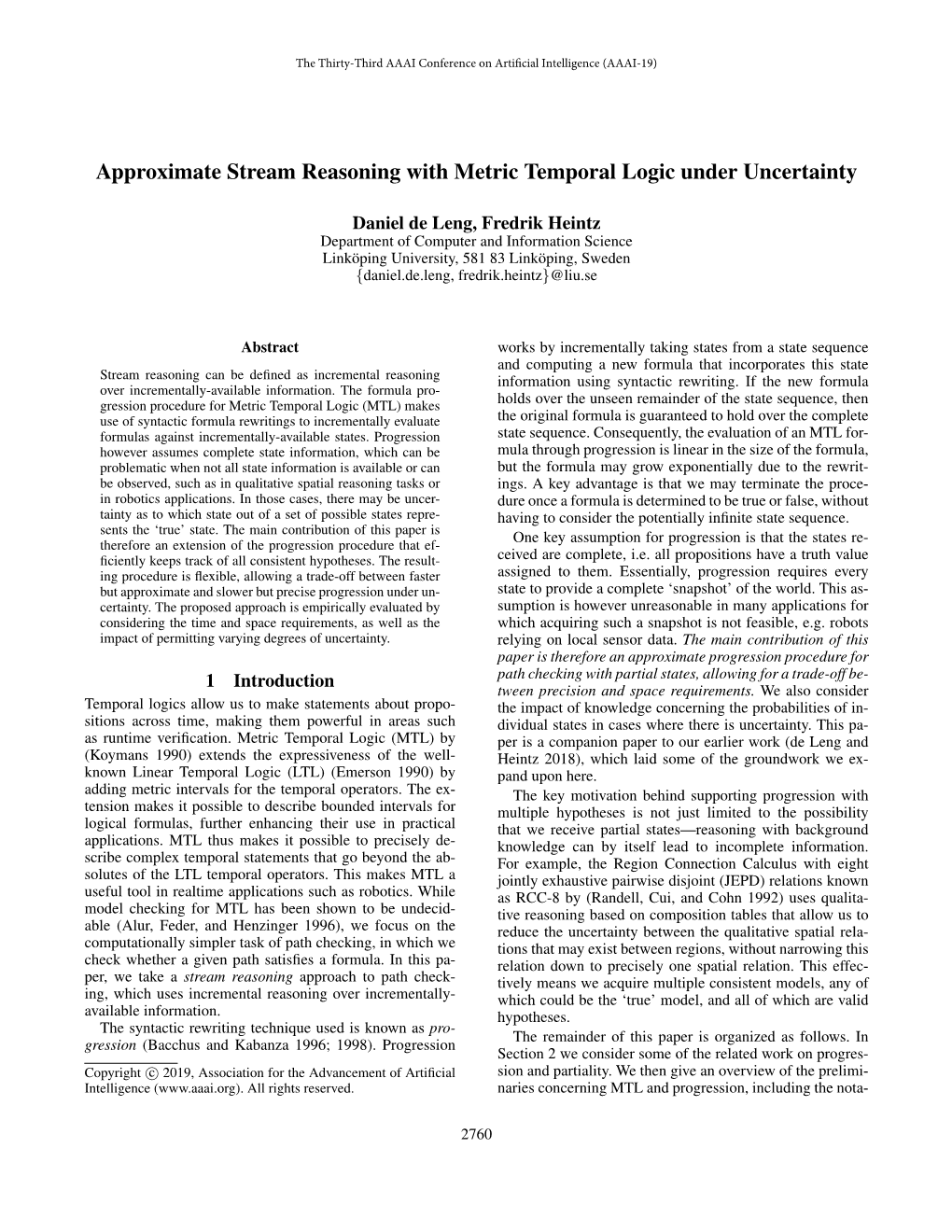 Approximate Stream Reasoning with Metric Temporal Logic Under Uncertainty