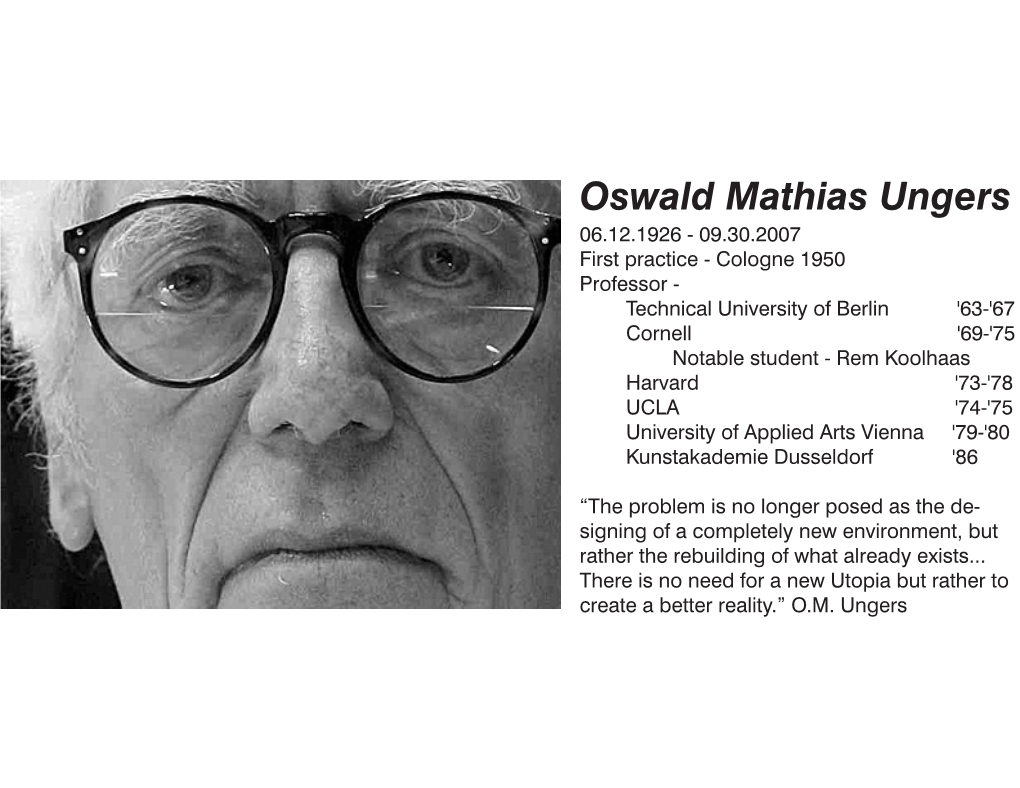 Oswald Mathias Ungers