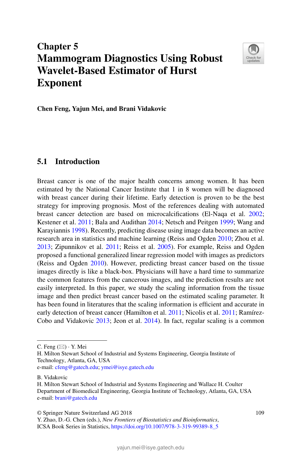 Mammogram Diagnostics Using Robust Wavelet-Based Estimator of Hurst Exponent